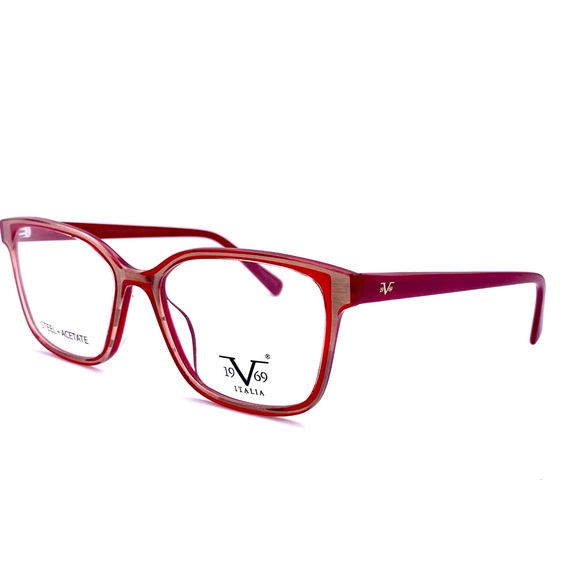 Versace 1969 Eyeglasses Acetate & Steel inRed & Matt Gold New from Optician’s - Picture 4 of 12